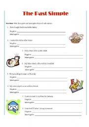 English Worksheet: The Past Simple: Negative & Interrogative Forms