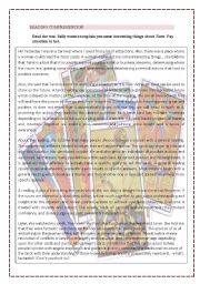 English Worksheet: Tarot Cards- Reading comprehension 