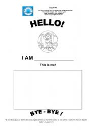 English worksheet: Greetins, hello and bye-bye