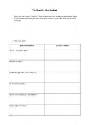 English Worksheet: The Beach, Chapter 1 and 2