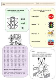 English Worksheet: Road Safety