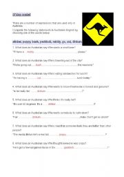 English Worksheet: Australian English