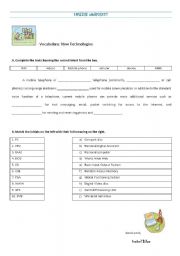 English Worksheet: New Technologies