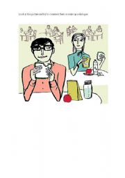 English Worksheet: at the table