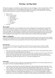 English Worksheet: lesson plan