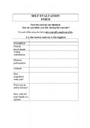 English worksheet: Family - Self assessment