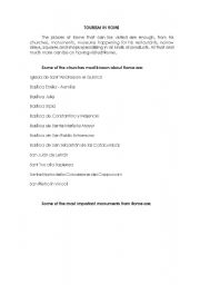 English Worksheet: Touristic Place