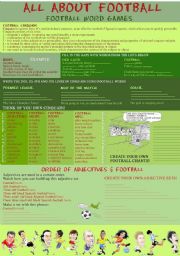 English Worksheet: All about football