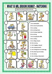 English Worksheet: PRESENT CONTINUOUS - MATCHING