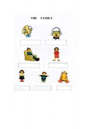 English worksheet: the family