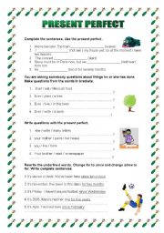 English Worksheet: PRESENT PERFECT