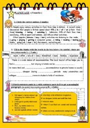 English Worksheet: FULL TERM TEST N� 2 FOR 8TH BASIC EDUCATION ( part 2 )