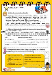 English Worksheet: FULL TERM TEST N 2 FOR 8TH BASIC EDUCATION ( part 2 )