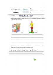 English worksheet: writing a paragraph