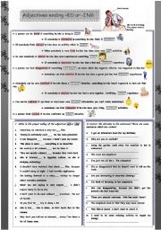 English Worksheet: Adjectives ending -ED or -ING