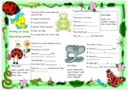 English Worksheet: Writing about animals - describing