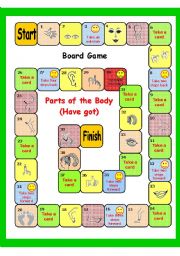 PARTS OF THE BODY + HAVE GOT (BOARD GAME)