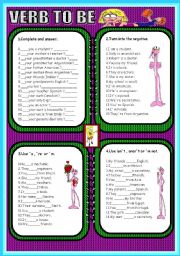 English Worksheet: VERB TO BE