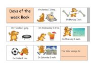 English Worksheet: Book - Comic strip of the days of the week - part I