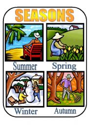 English Worksheet: SEASONS POSTER