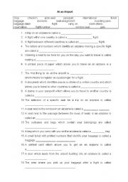 English Worksheet: At an airport