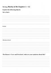 English Worksheet: Marley & Me (book) Chapters 1 ~ 12