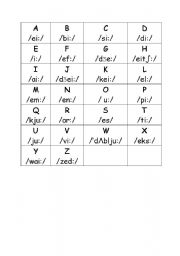 English Worksheet: ENGLISH ALPHABET