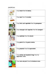 English worksheet: Shopping