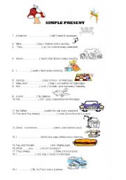 English Worksheet: SIMPLE PRESENT