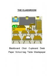 English worksheet: The classroom