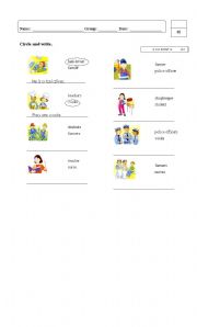 English worksheet: Job