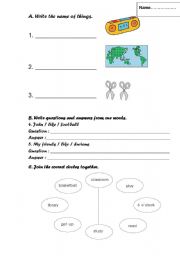 English worksheet: vocabulary