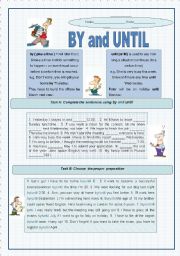 English Worksheet: BY vs UNTIL