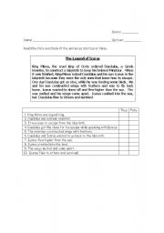 English worksheet: Reading comprehension