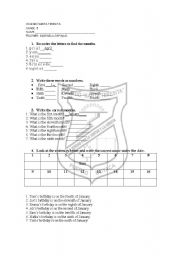 English Worksheet: ORDINALS
