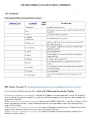 English Worksheet: Death Penalty Web Quest