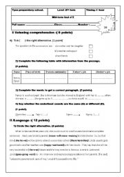 mid -term test 2 (8th form)