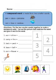 English Worksheet: compound words