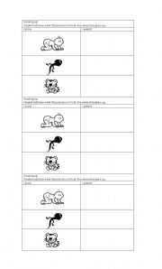 English worksheet: growing up