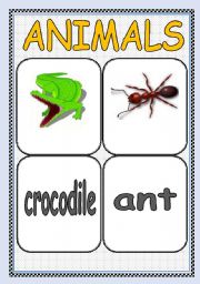 ANIMALS FLASHCARD or POSTER ( Part : 5 ) | TWO PAGES |