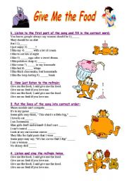 English Worksheet: Song: 