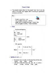 English Worksheet: Grammar Present Simple