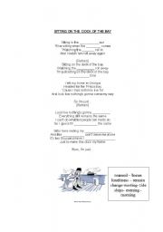 English Worksheet: Song - Sitting on the dock of the bay