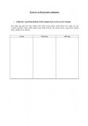 English worksheet: exercise on the present continuous