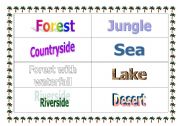 English worksheet: Natural Spaces names