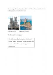 English Worksheet: Description of cities