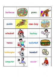 English Worksheet: English words I know domino. Part 3/6