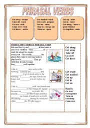 English Worksheet: PHRASAL VERBS