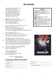 English Worksheet: The Final Act