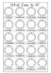 English Worksheet: TIME